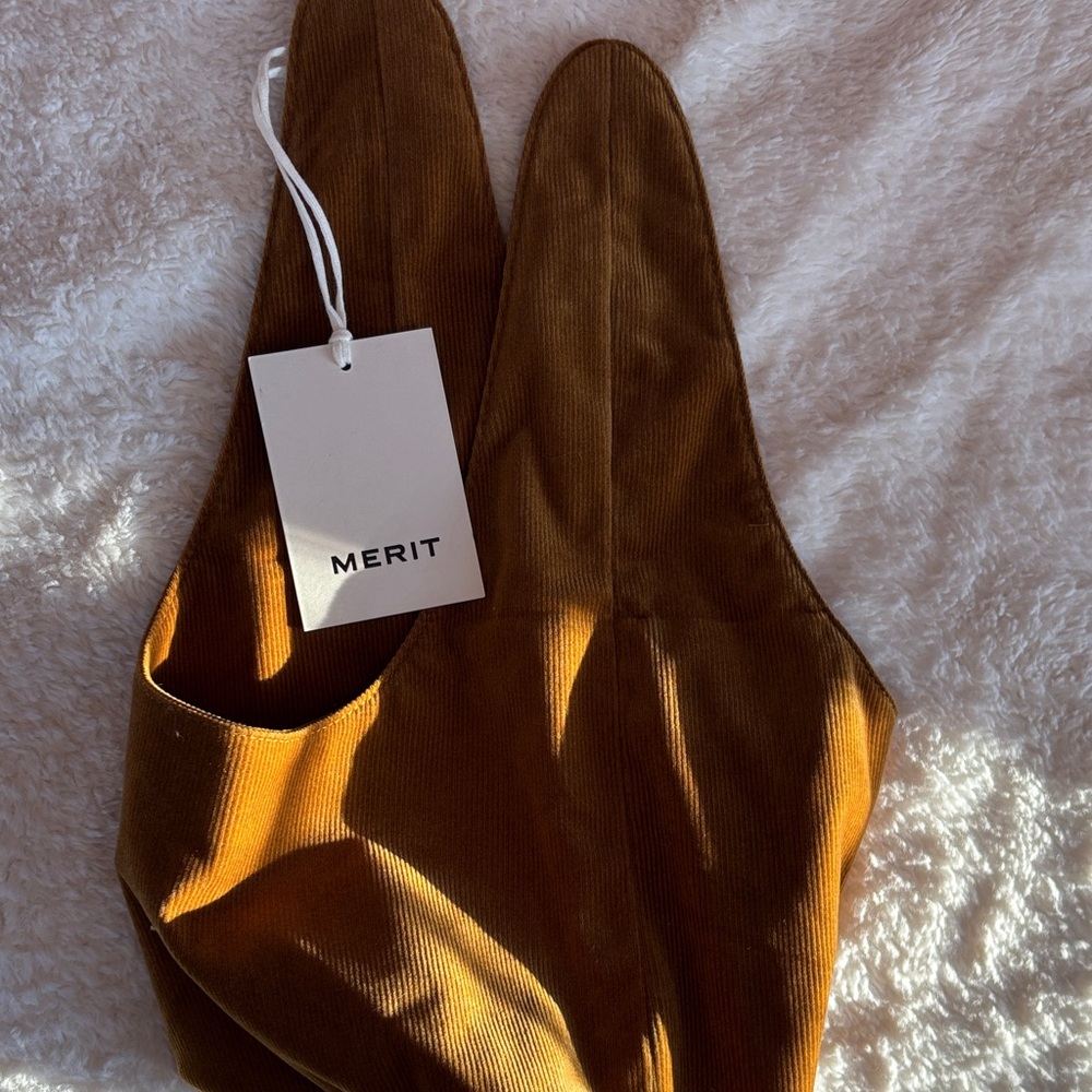 MERIT Corduroy Tote in Warm Caramel
